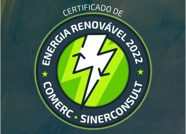 Renovamos nosso certificado de Energia Renovável